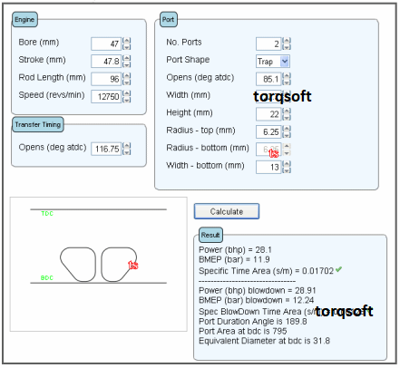 Torqsoft - Exhaust Time Area Programme - YZ80