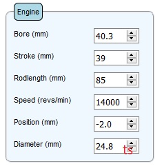 TorqSoft - Exhaust Time-FlowArea Programme, AM6 Cylinder